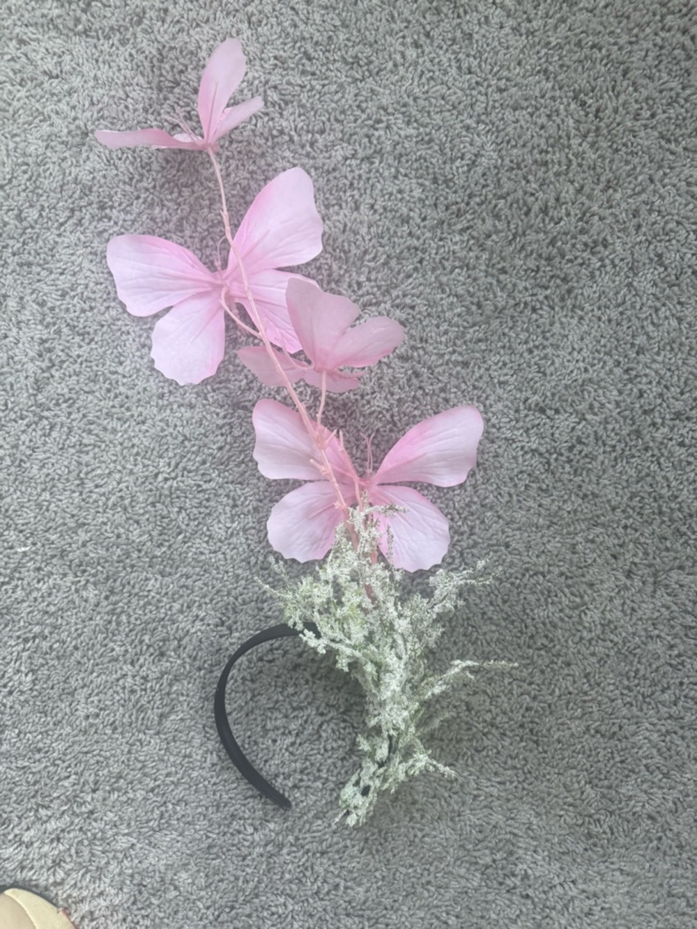 Pink butterfly l Kentucky Derby Hat Fascinator headband NWOT